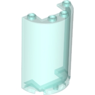 Lego polovina válce 2x4x5, průhledná světle modrá (4639346, 6246874)